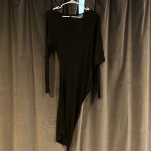 BCBGmaxmaria black asymmetric dress
